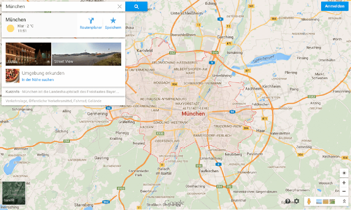 Google Maps Karte von München